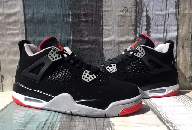 Air Jordan 4 Retro Black Cement Basketball Shoes 3