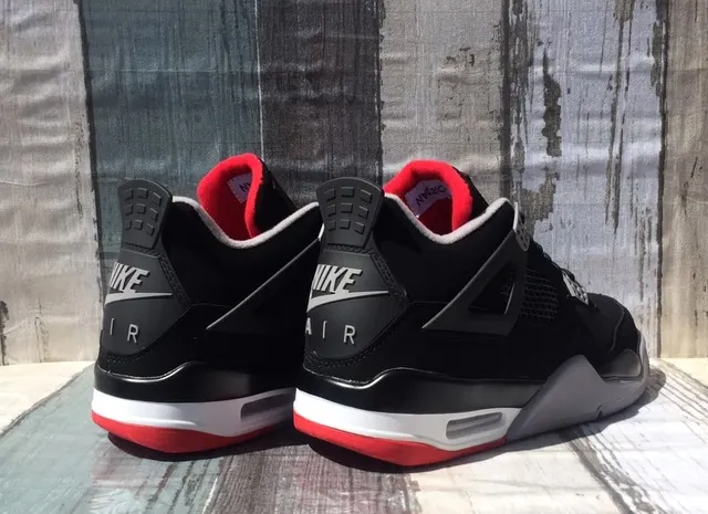Air Jordan 4 Retro Black Cement Basketball Shoes 4