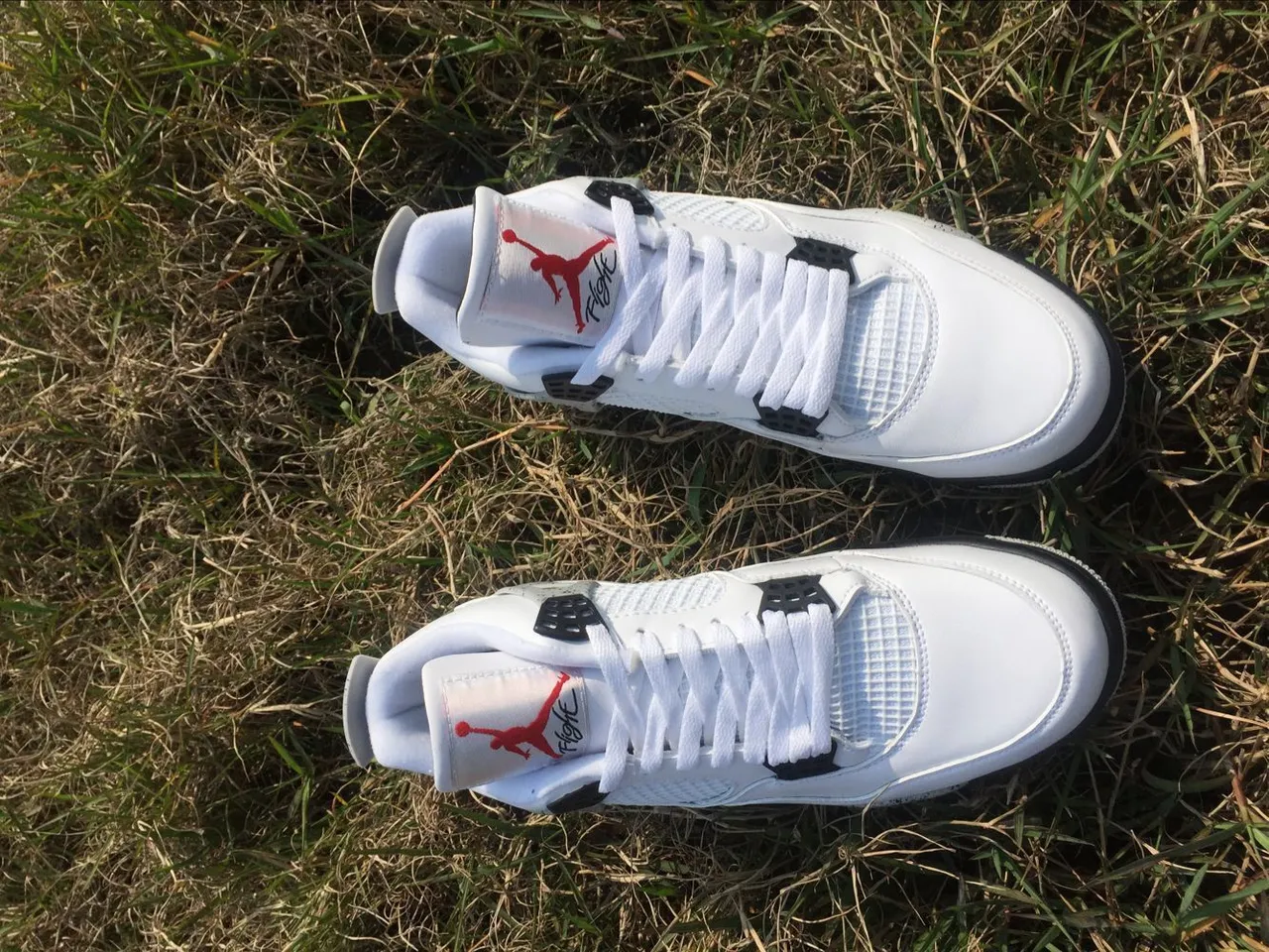 Air Jordan 4 White Cement Red Basketball Shoes 8