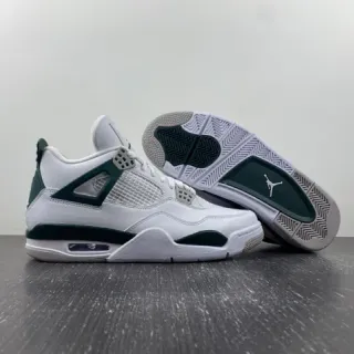 Air Jordan 4 Blanco Oscuro Verde Zapatillas de Baloncesto