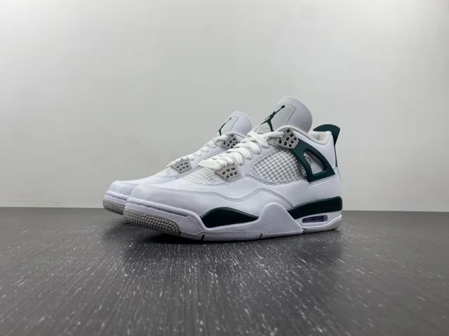 Air Jordan 4 White Dark Green Basketball Shoes 2
