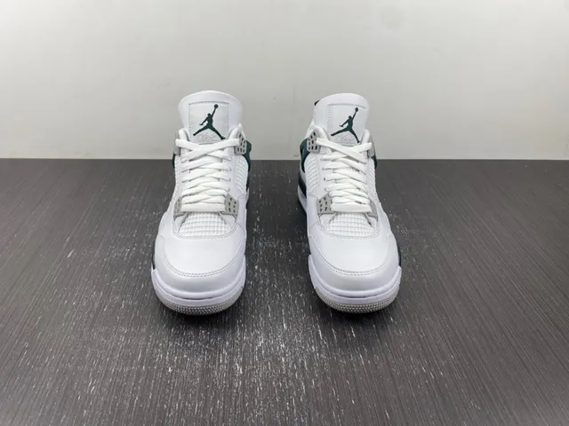 Air Jordan 4 White Dark Green Basketball Shoes 3
