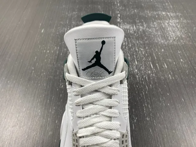 Air Jordan 4 White Dark Green Basketball Shoes 5