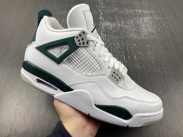 Air Jordan 4 White Dark Green Basketball Shoes 8