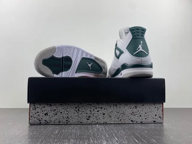 Air Jordan 4 White Dark Green Basketball Shoes 14