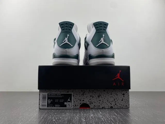 Air Jordan 4 White Dark Green Basketball Shoes 17