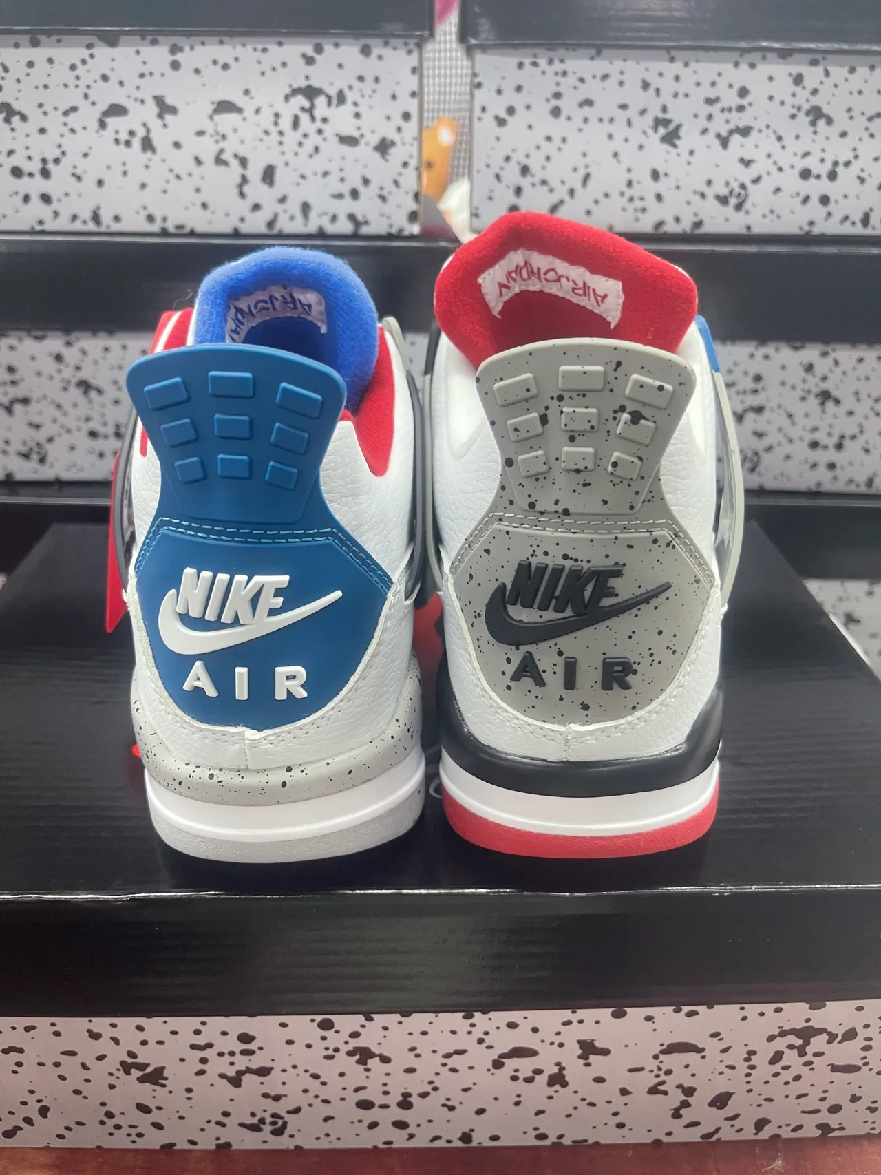 Air Jordan 4 White Red Blue Basketball Shoes 3