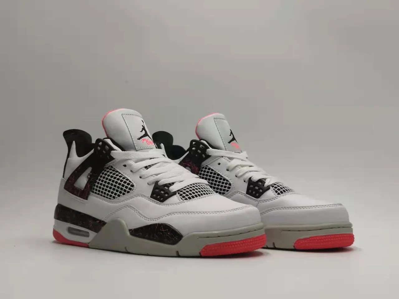Air Jordan 4 White Red Gray Basketball Shoes 3