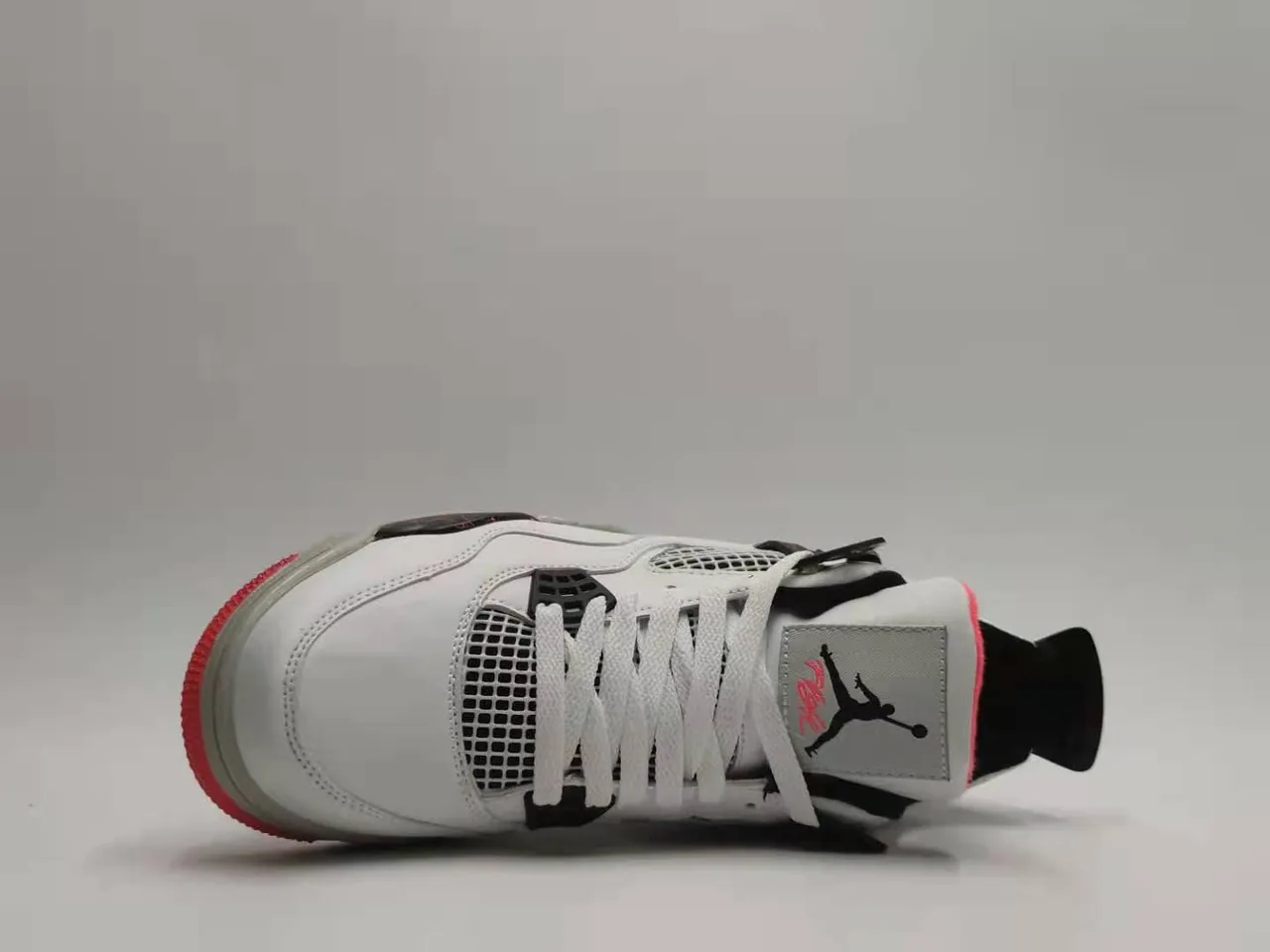 Air Jordan 4 White Red Gray Basketball Shoes 5