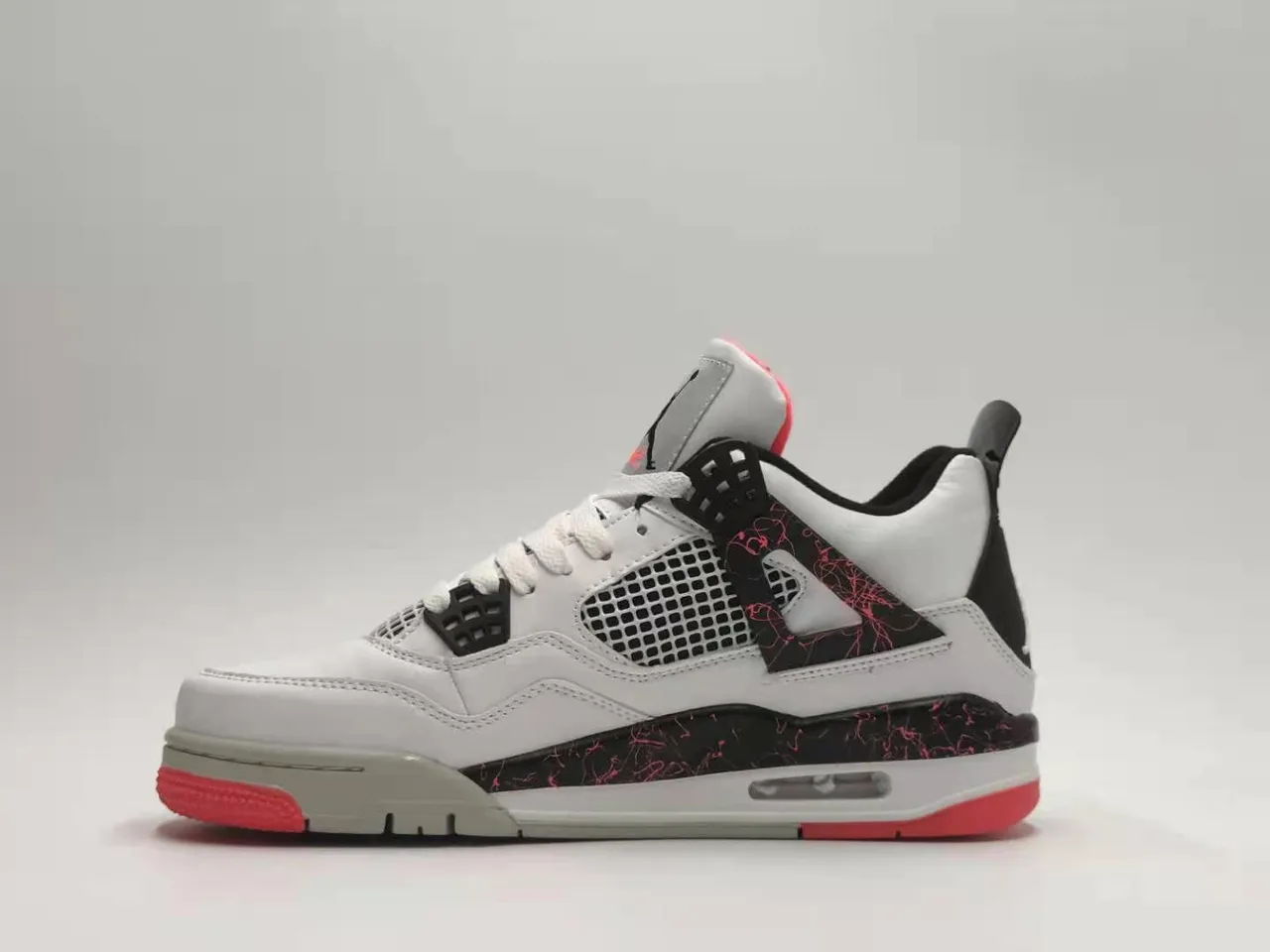 Air Jordan 4 White Red Gray Basketball Shoes 6