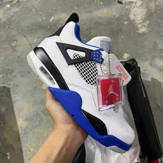 Air Jordan 4 White Royal Blue Black Basketball Shoes