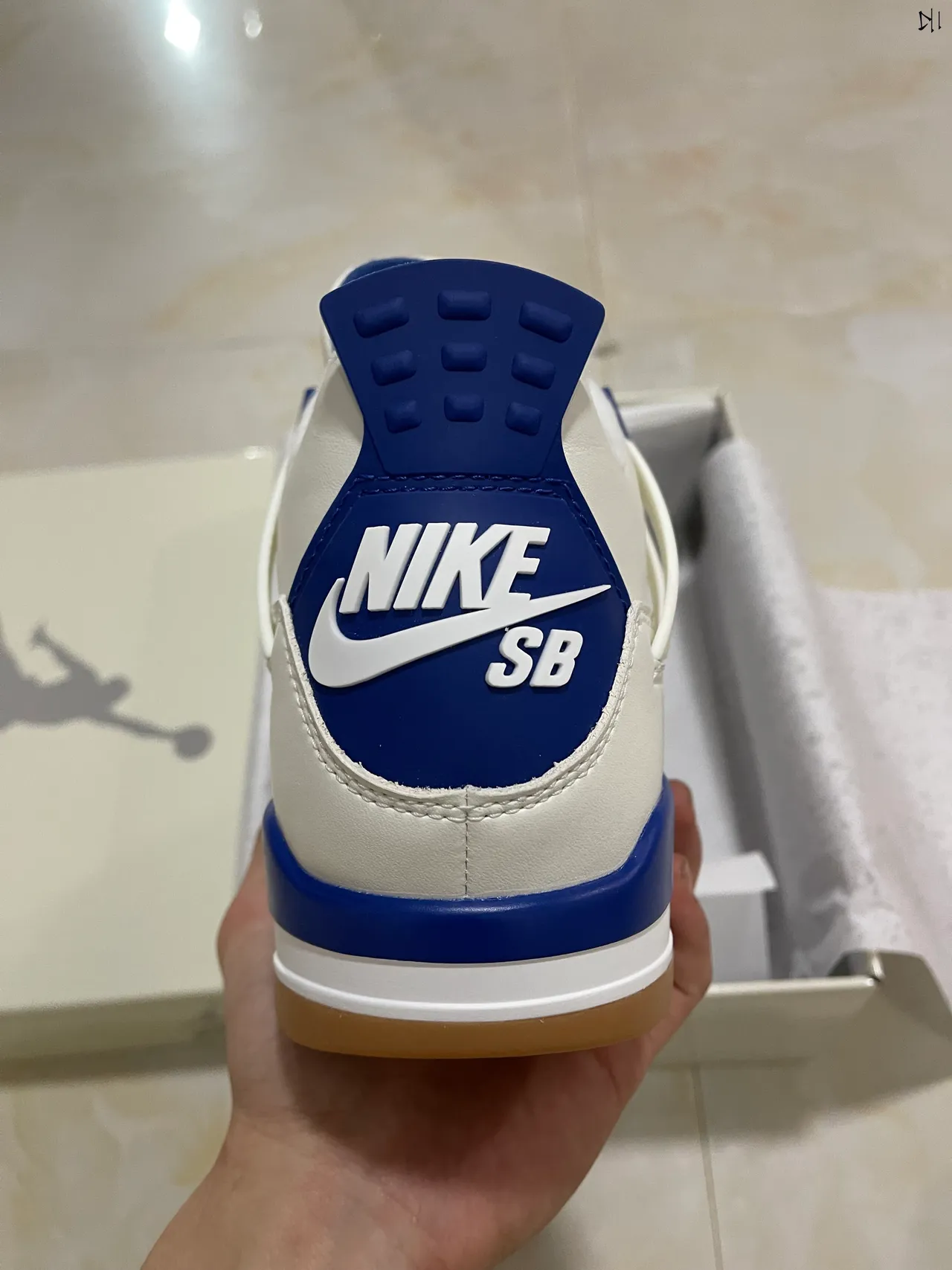 Air Jordan 4 White Royal Blue Gray Gum Basketball Shoes 6