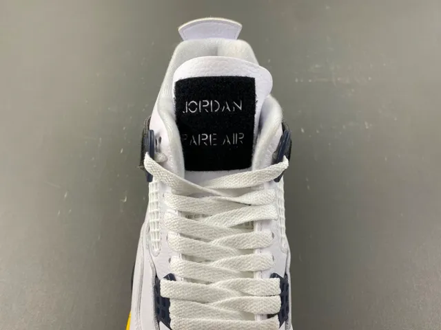 Air Jordan 4 White Yellow Black Basketball Shoes 6
