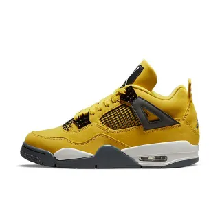 Air Jordan 4 Yellow Black White Basketball Shoes