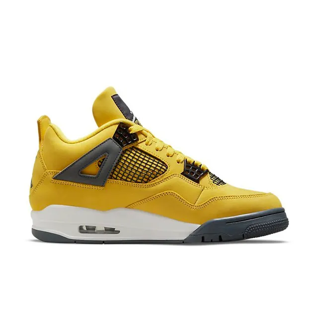 Air Jordan 4 Yellow Black White Basketball Shoes 5