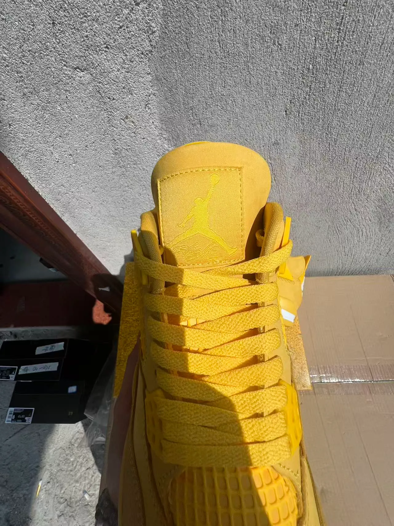 Air Jordan 4 Yellow Monochrome Basketball Shoes 4