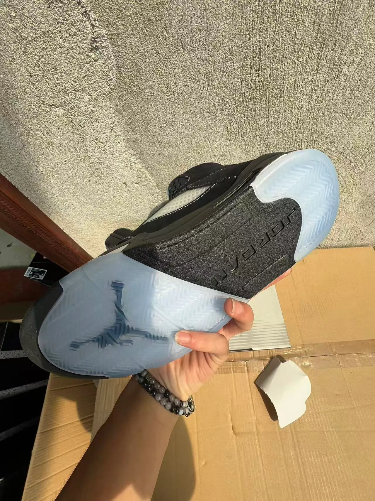 Air Jordan 5 Black Light Blue Translucent Sole Basketball Shoes 6