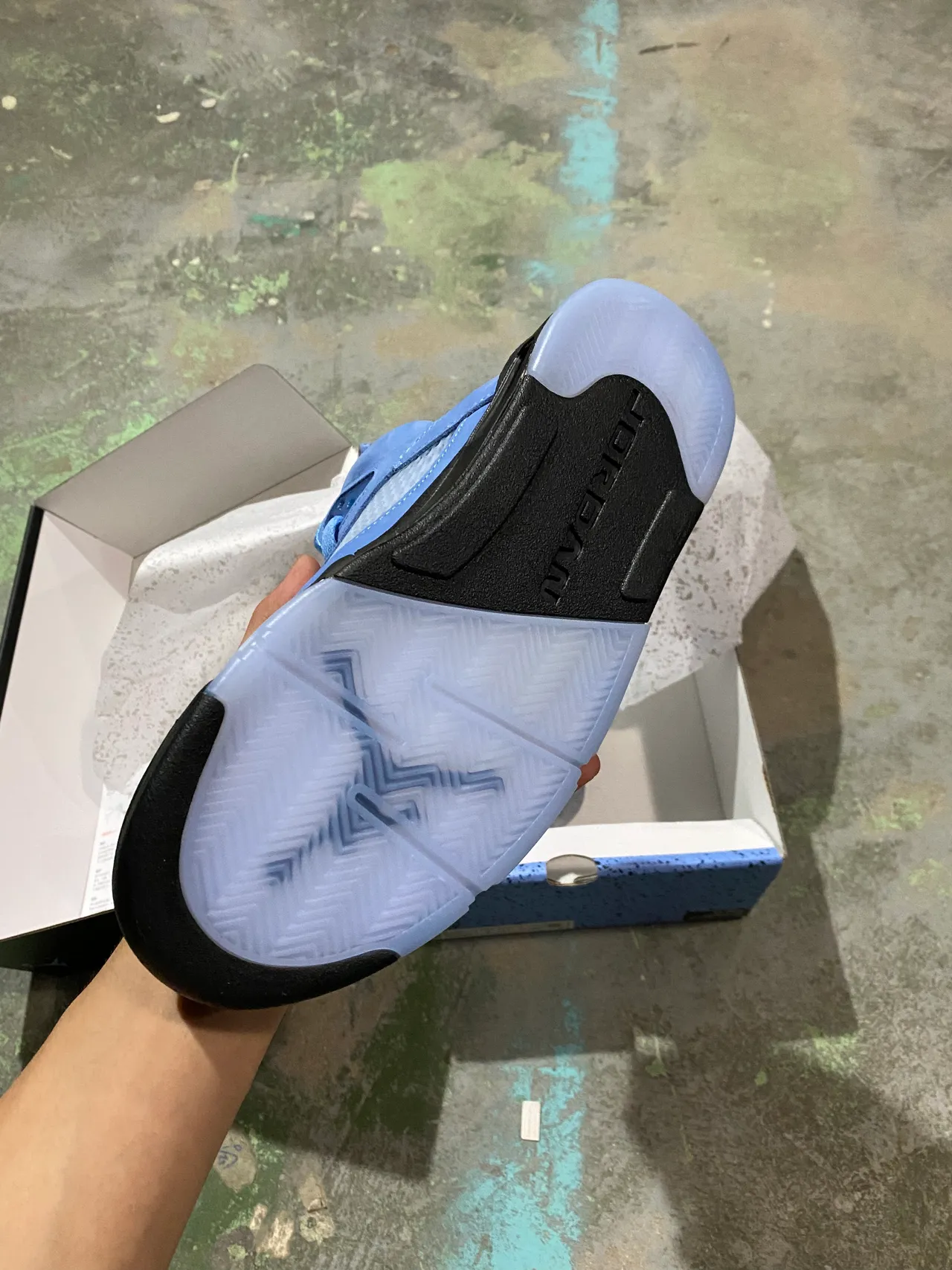 Air Jordan 5 Light Blue Suede High-Top Basketball Shoes 5