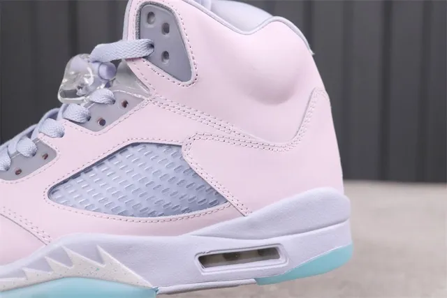 Air Jordan 5 Pale Pink and Mint Aqua Basketball Shoes 4