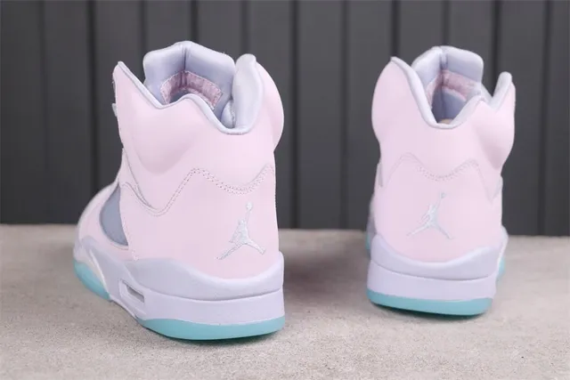 Air Jordan 5 Pale Pink and Mint Aqua Basketball Shoes 6