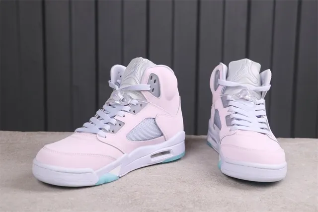 Air Jordan 5 Pale Pink and Mint Aqua Basketball Shoes 7