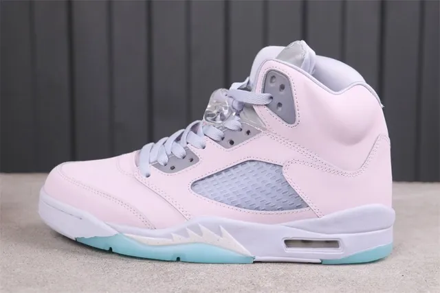 Air Jordan 5 Pale Pink and Mint Aqua Basketball Shoes 8