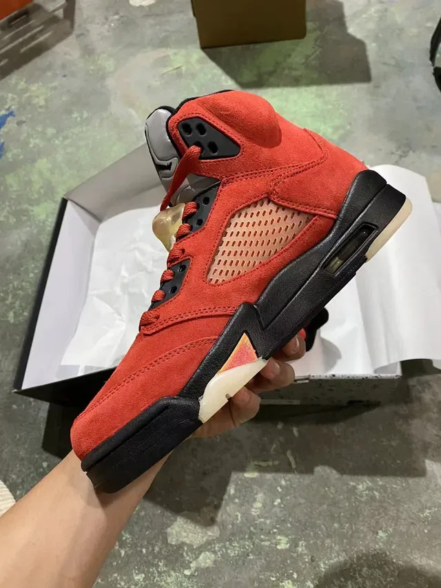Air Jordan 5 Red Black Flame Chaussures de basketball 4