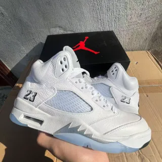 Air Jordan 5 White Black '23' Basketball Shoes