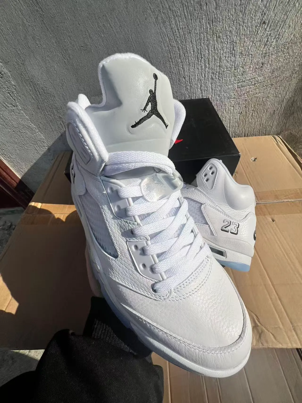 Air Jordan 5 White Black '23' Basketball Shoes 2