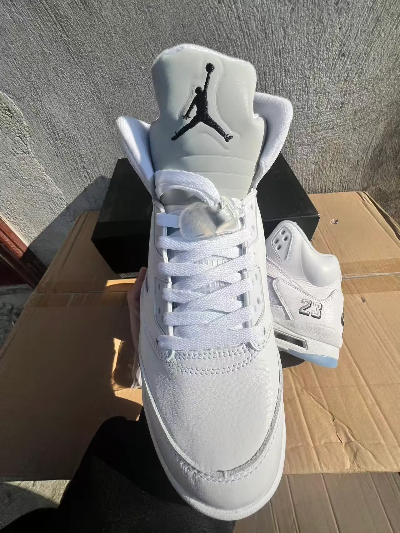 Air Jordan 5 White Black '23' Basketball Shoes 3