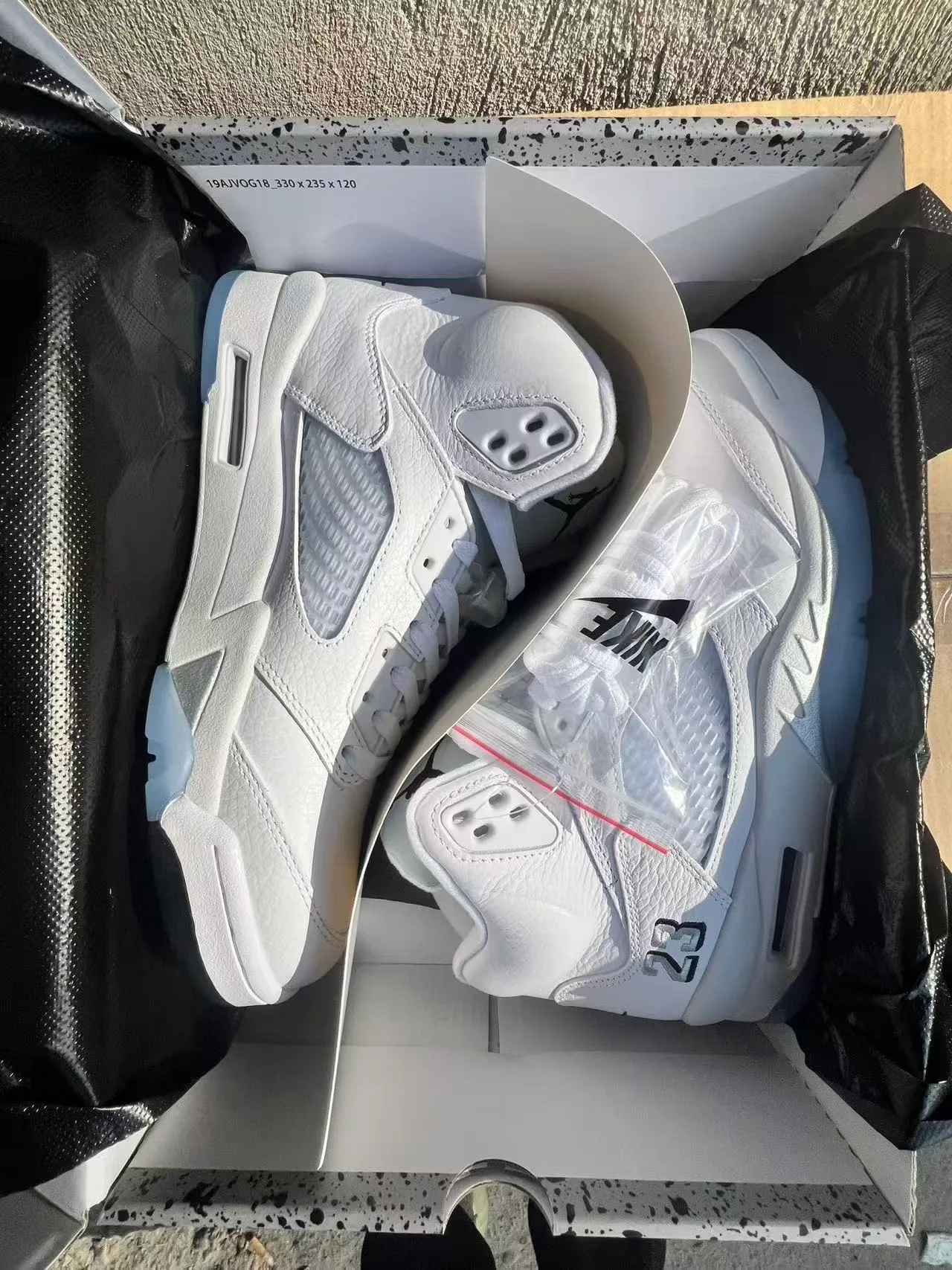 Air Jordan 5 White Black '23' Basketball Shoes 9