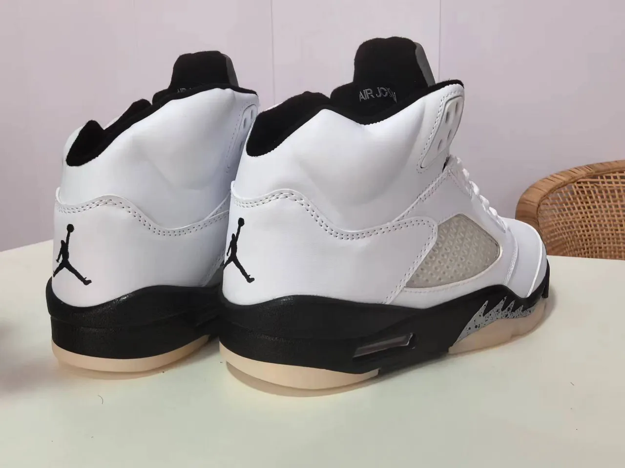 Air Jordan 5 White Black Gum Basketball Shoes 5