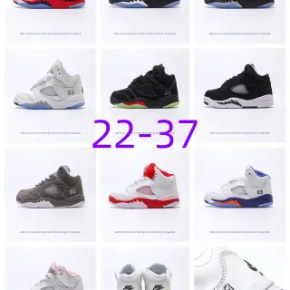 Air Jordan 5 White Red Black Blue Basketball Shoes
