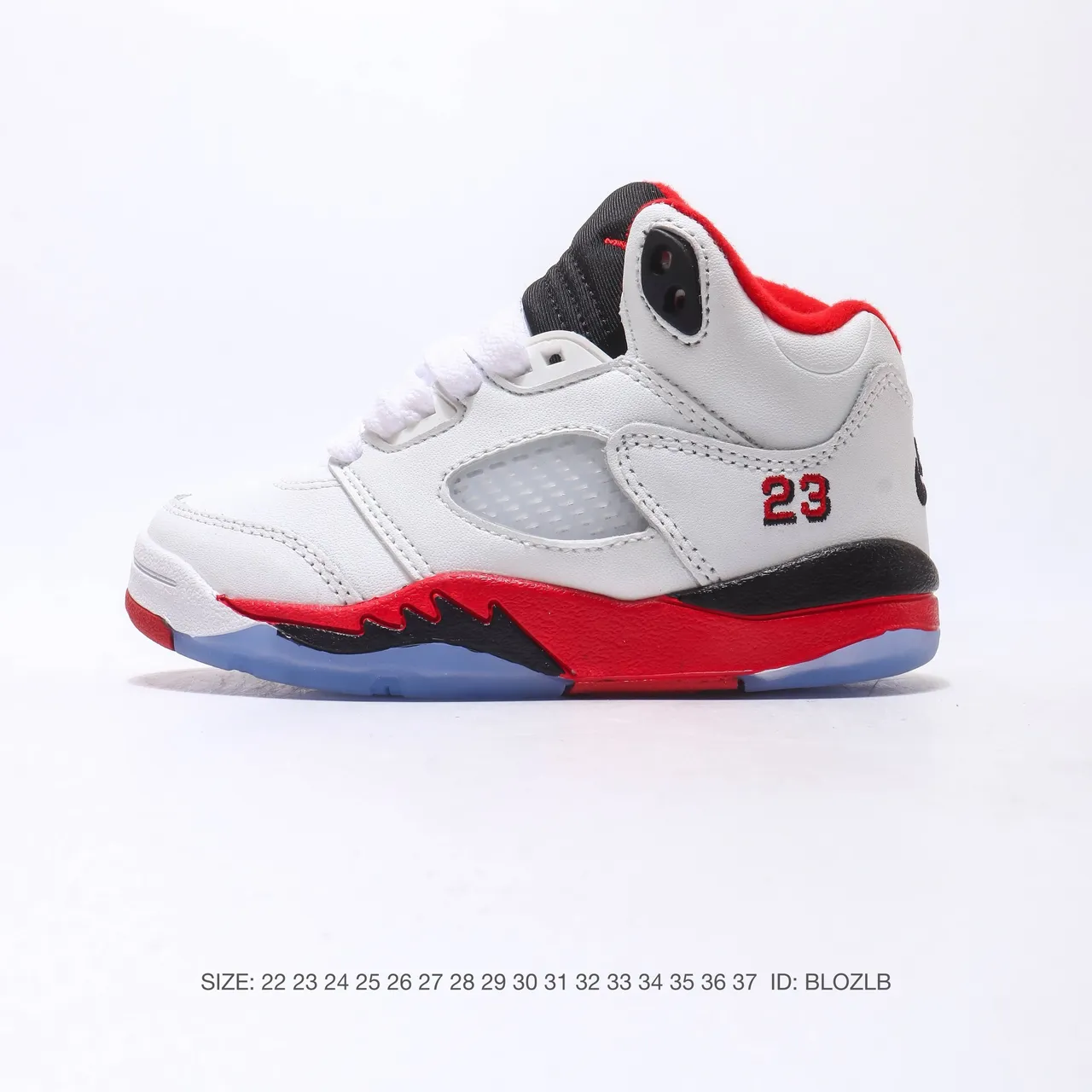 Air Jordan 5 White Red Black Blue Basketball Shoes 2