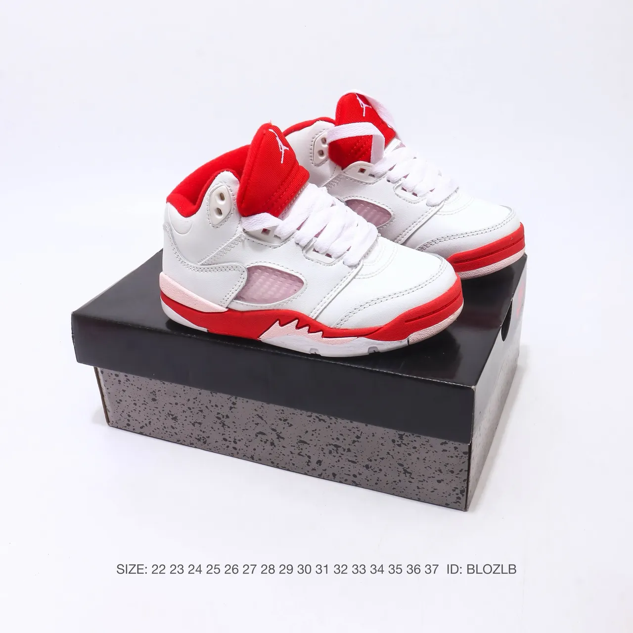 Air Jordan 5 White Red Black Blue Basketball Shoes 19
