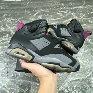 Air Jordan 6 Black Gray Magenta Basketball Shoes
