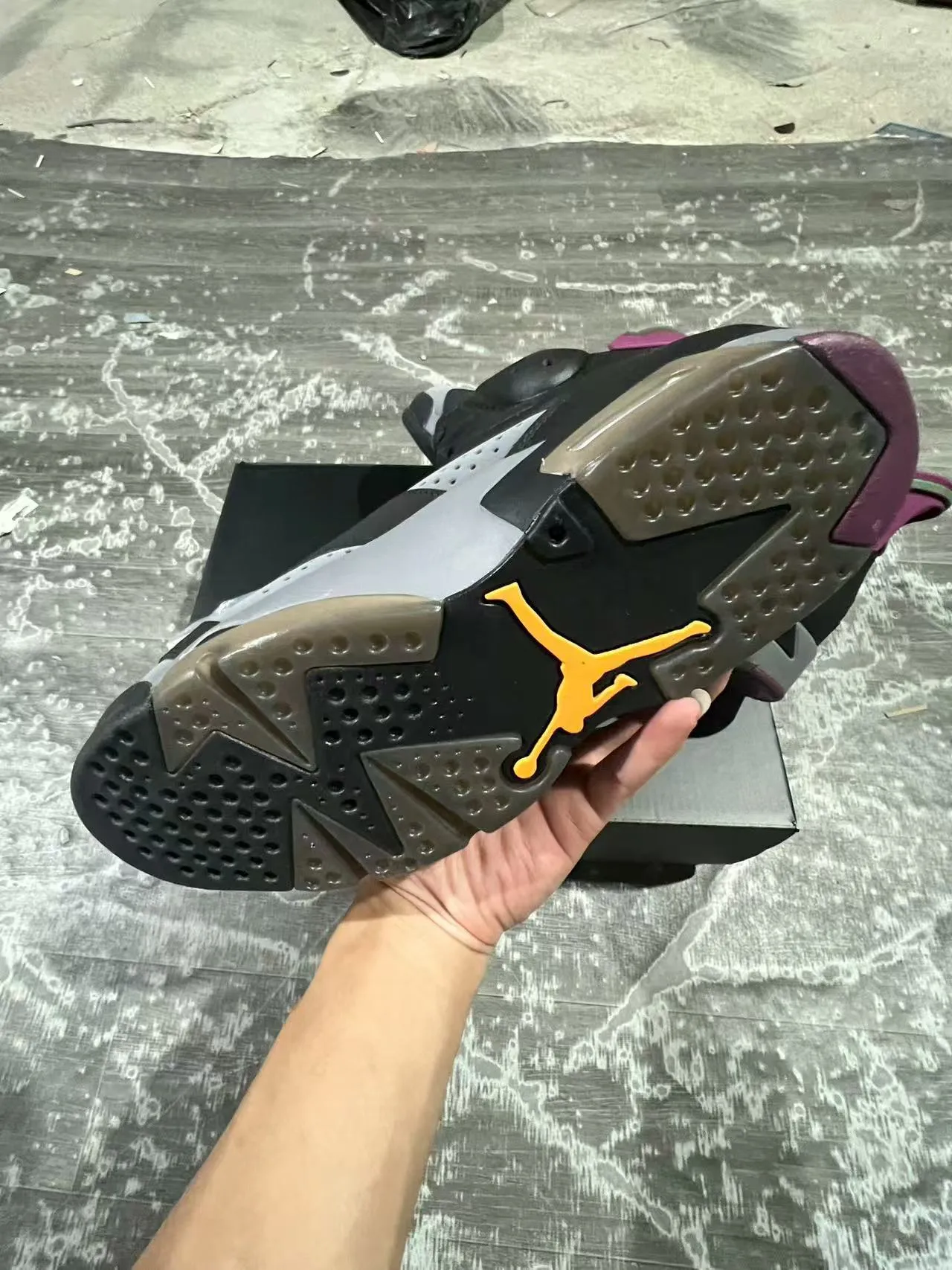 Air Jordan 6 Black Gray Magenta Basketball Shoes 6