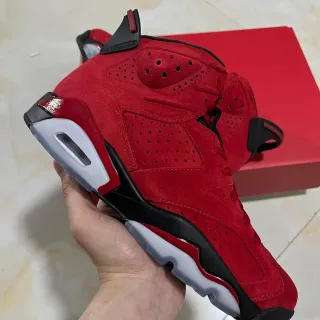 Air Jordan 6 Red Suede Basketball Shoes