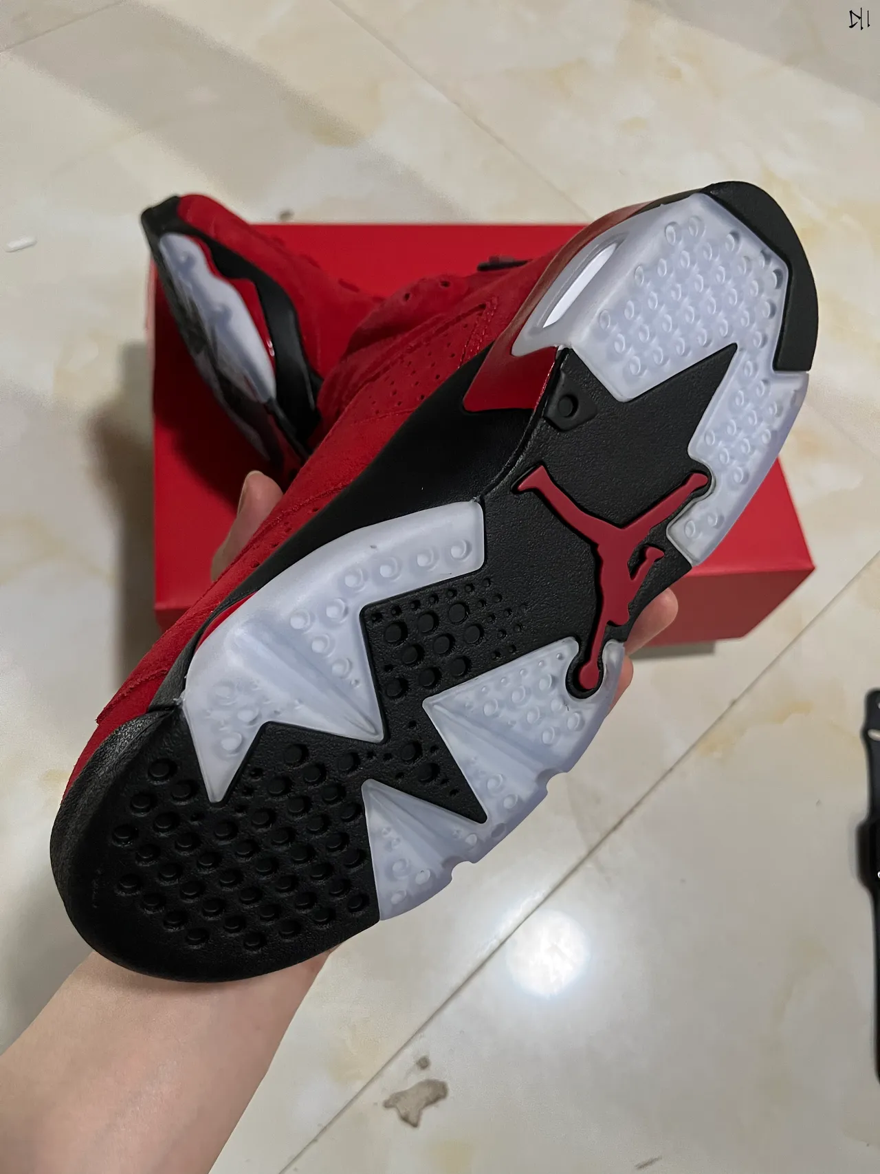 Air Jordan 6 Red Suede Basketball Shoes 5