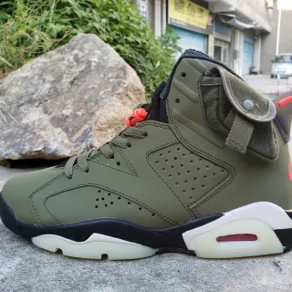 Air Jordan 6 Utility Olive Green Basketball Shoes
