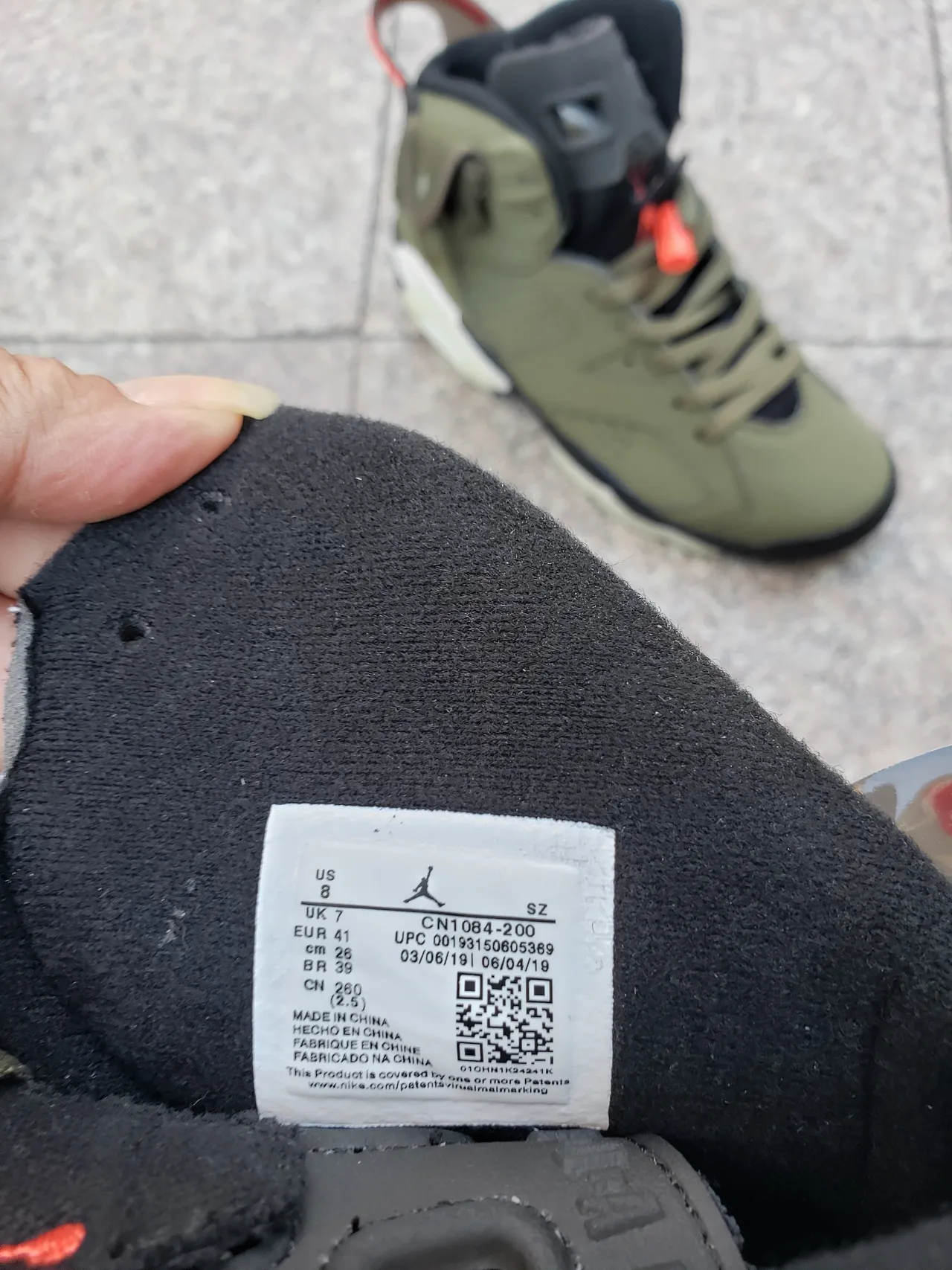 Air Jordan 6 Utility Olive Green Basketball Shoes 2
