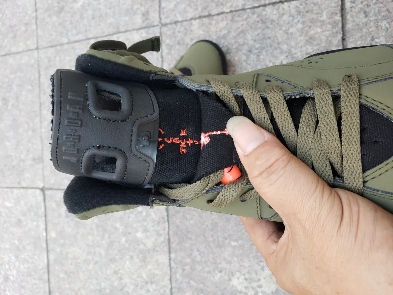 Air Jordan 6 Utility Olive Green Basketball Shoes 3