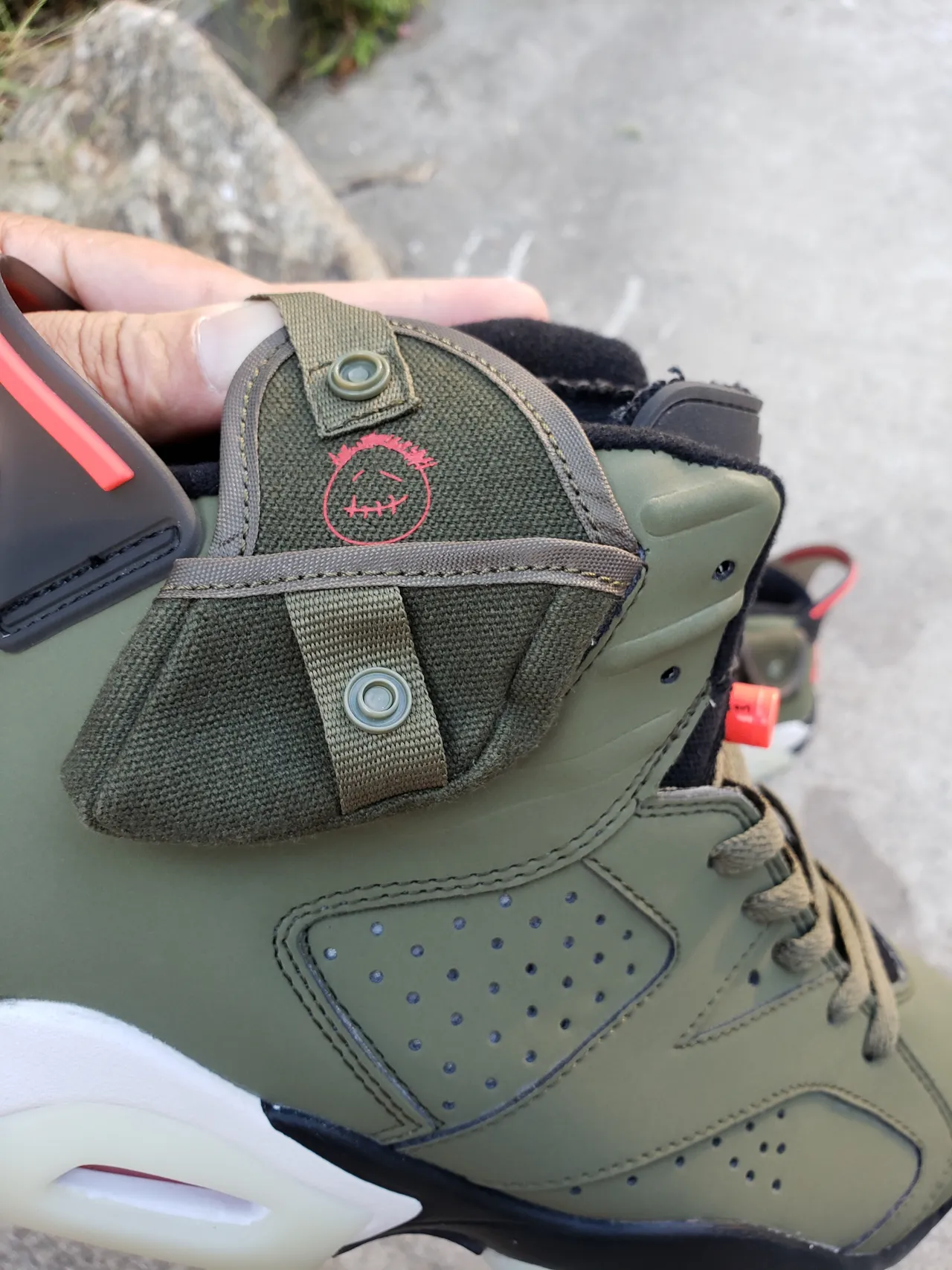 Air Jordan 6 Utility Olive Green Basketball Shoes 5