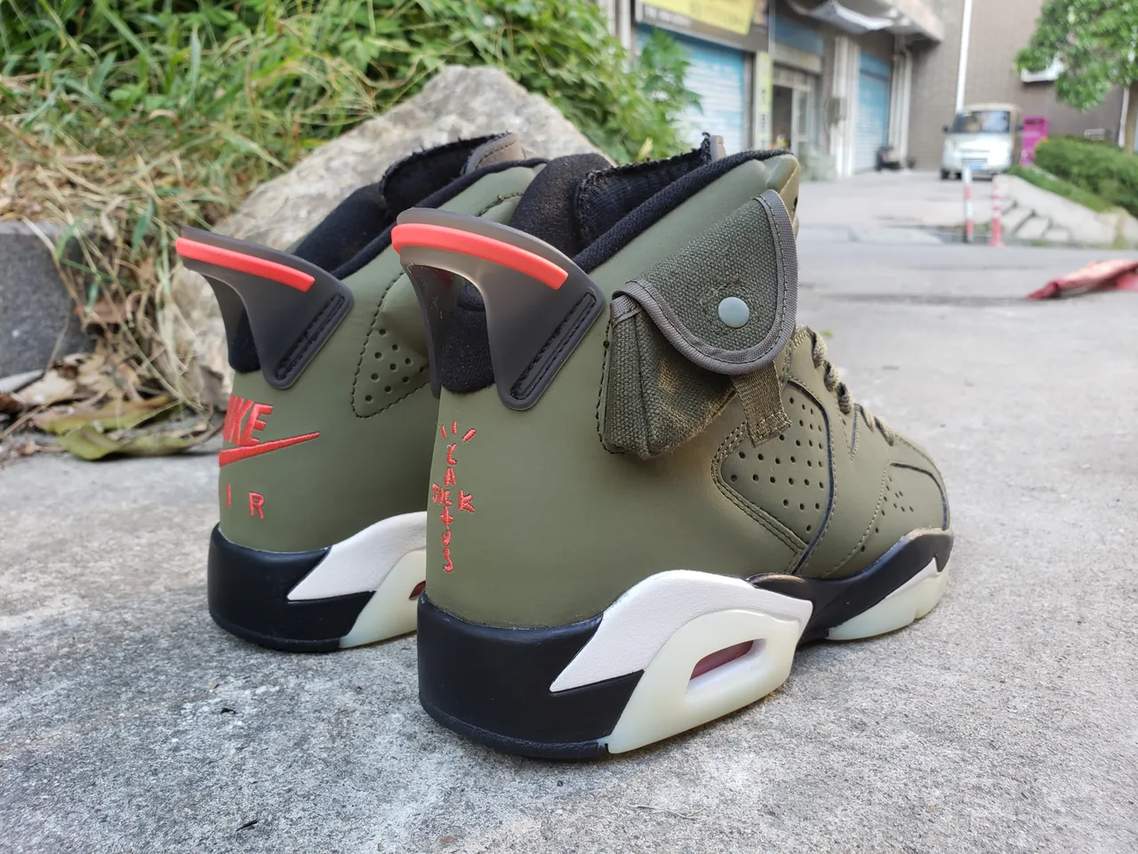 Air Jordan 6 Utility Olive Green Basketball Shoes 9