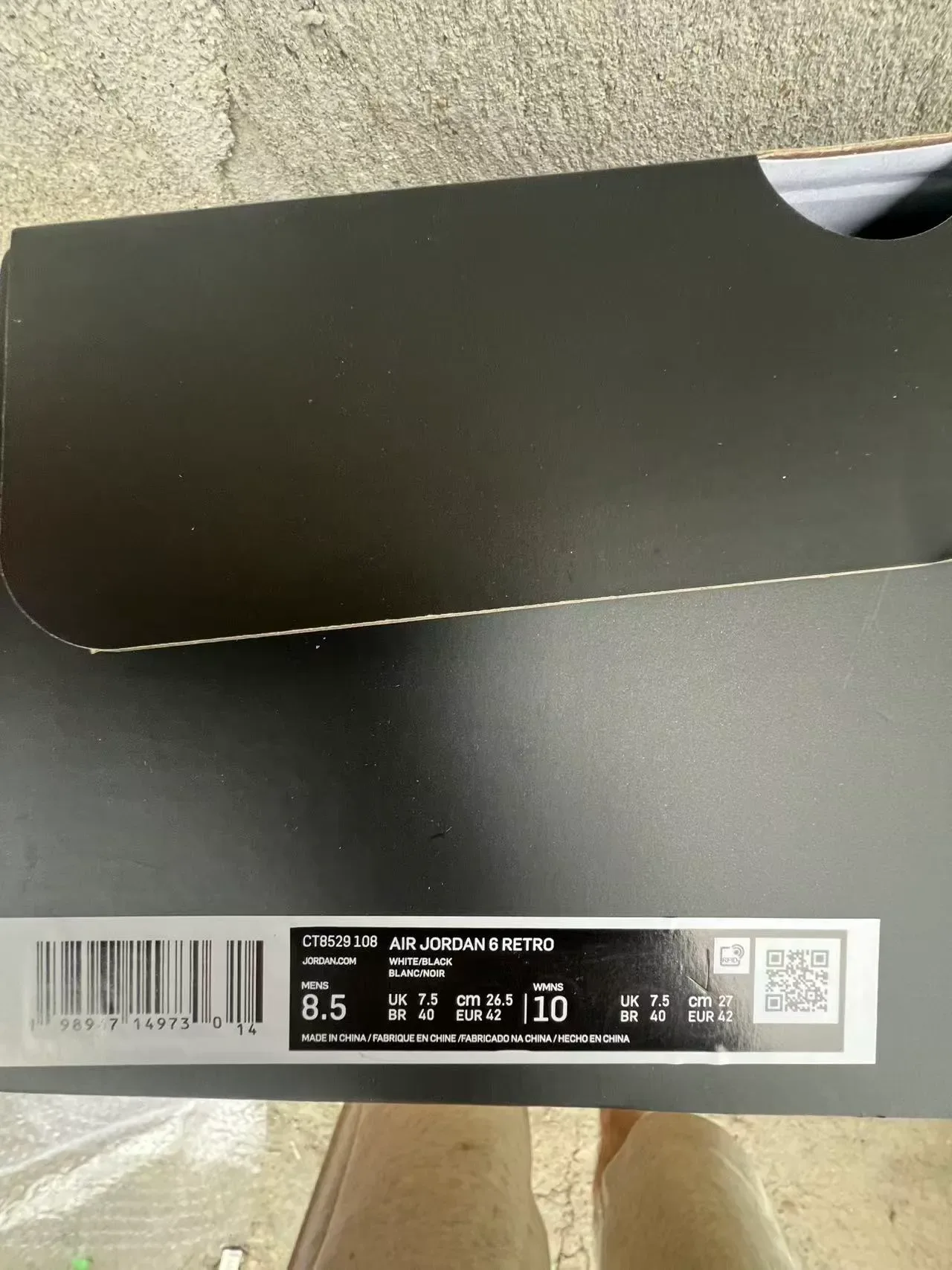 Air Jordan 6 Branco Preto Com Motas Tênis de Basquete 9