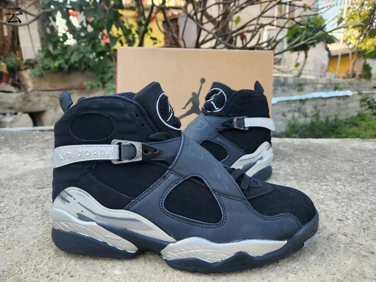 Tênis de basquete Air Jordan 8 Preto Prata Metálico 2
