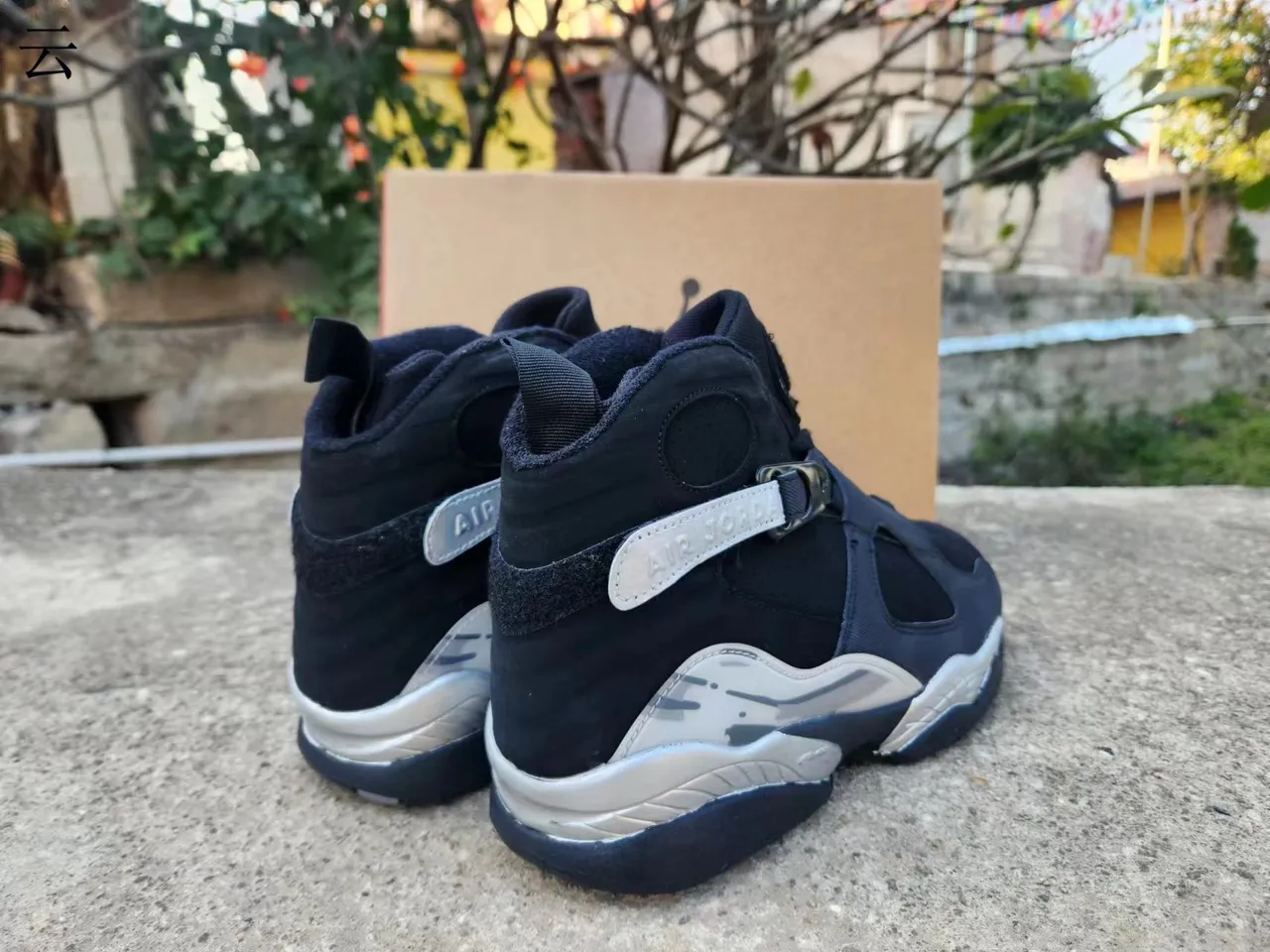 Tênis de basquete Air Jordan 8 Preto Prata Metálico 3