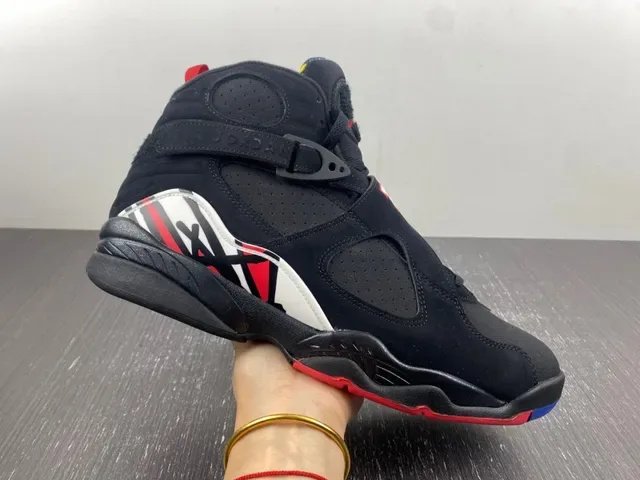 Air Jordan 8 Noir Rouge Bleu Jaune Chaussures de Basketball 4