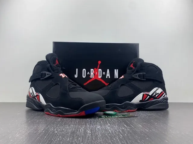 Air Jordan 8 Noir Rouge Bleu Jaune Chaussures de Basketball 18