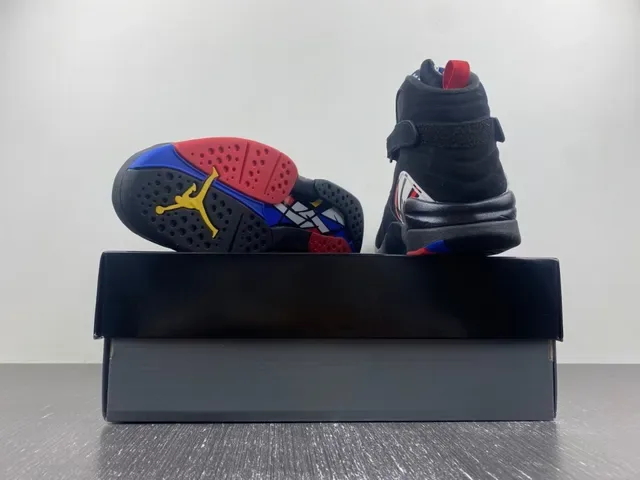 Air Jordan 8 Noir Rouge Bleu Jaune Chaussures de Basketball 20